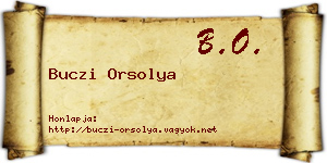 Buczi Orsolya névjegykártya